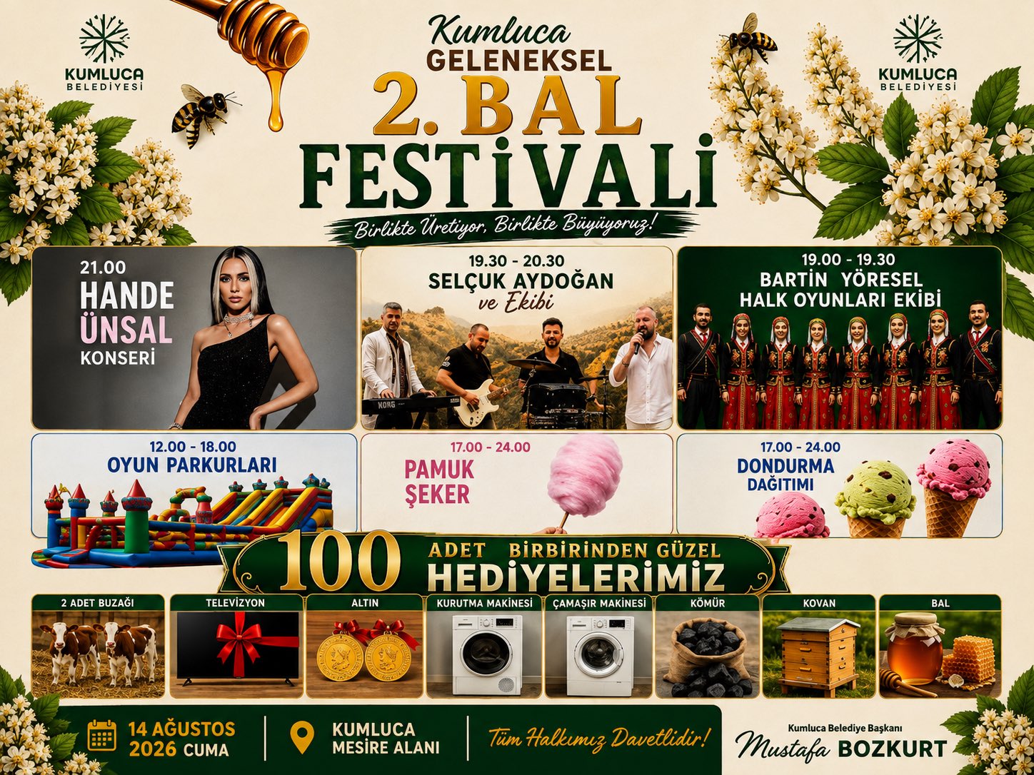 Kumluca’da Bal Festivali Coşkusu 14 Ağustos’ta Yaşanacak!